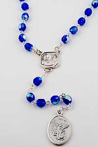 Cobalt Blue Glass Bead Rosary - Chaplet