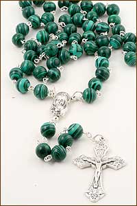 8mm Malachite Rosary