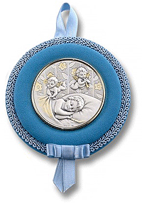 Baby Crib Blue Plaque