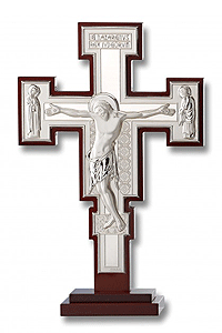 Sterling Silver San Damiano Cross w Base
