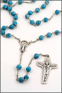 Blue Turqouise Stone Rosary