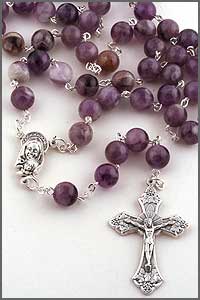 8mm Amethyst Bead Rosary