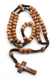 Olive Wood Rosary on Cord