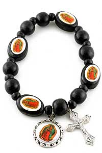 Black Wood Guadalupe Stretchable Bracelet