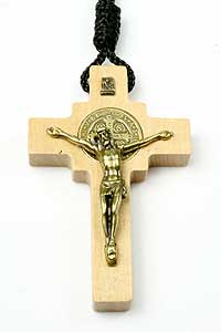 11225-9 St Benedict Crucifix On Rope
