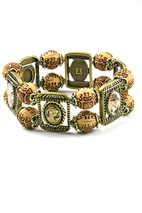 11838-9 Antique Design Religious Bracelet