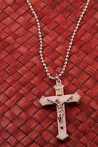 2 Glowing in the dark Crucifix Pendant on Chain