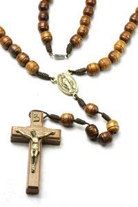 Wood Rosary Necklace