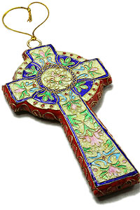 Celtic Cross in Multi Color Enamel