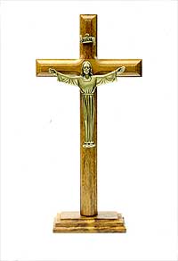 952-0 8.5 Wooden Standing Crucifix