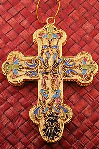 Golden Tone 3D Enamel Cross