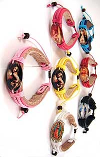 1 Dozen of Religious Leather Bracelets