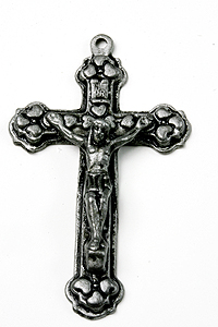 CR32202 2 Black Oxidized Metal Crucifix
