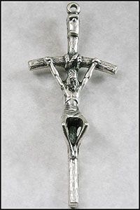 Silver Tone Papal Crucifix