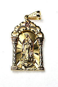 Gold Plated Gudalupe Medallion