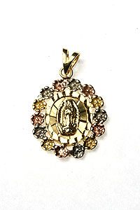 Gold Plated Medallion of Our Lady of Guadalupe