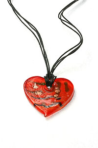 Bella Arte Glass Heart Pendant