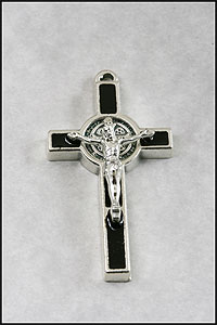 Black Enamel St Benedict Crucifix