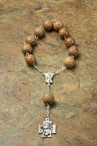Exotic Wood Bead One Decade Rosary