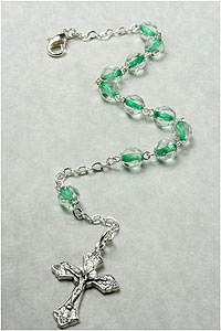 Green Thread Glass Bead Bracelet