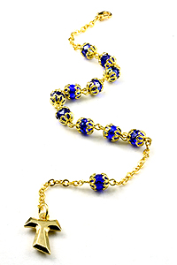 RSSB912 Gold Tone Religious Bracelet