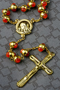 Red Cats Eye Rosary