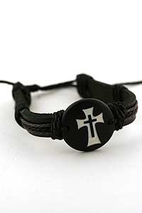 Leather Christian Bracelet