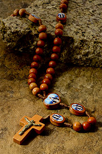 6mm Light Wood Bead Rosary
