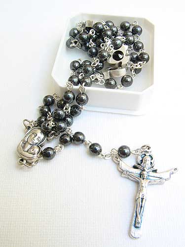 3mm Hematite Round Bead Rosary