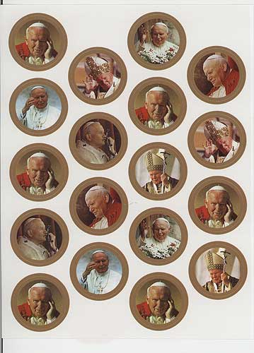 STK00032 - John Paul II Catholc Stickers