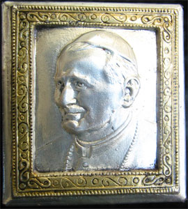 ICO100AJPII - Silver Plated Icon of John Paul II