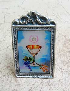 1812-0-03 Metal Frame Picture with Chalice