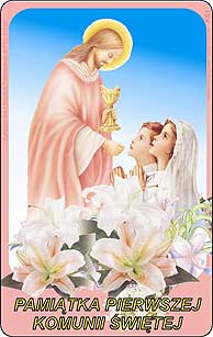 RCNE10506-PL Holy Communion Rosary Card