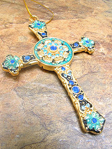 KC4731 Gem Golden Tone Cross