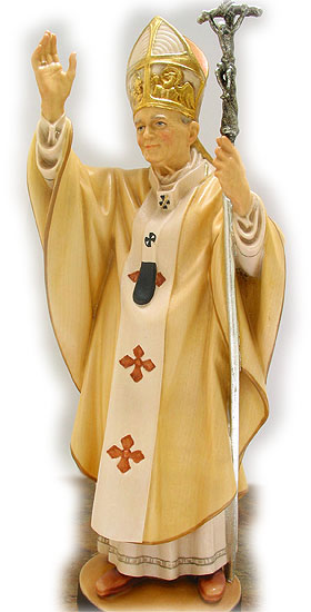 PHU12532 John Paul Hand Carved and Painted Statue