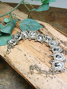 6450-5 Silver Tone Bracelet