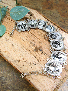 6499-1 Silver Tone Catholic Bracelet