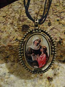 6374-6-01 Gold Tone Color Medallion on String