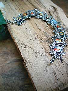 6302-9 Silver Tone Metal Bracelet