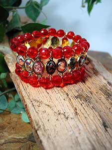 BRA03 Red Religious Bracelet