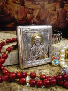 ICO100A47 Silver Plated Icon of St. Francis