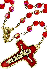 RSZ42 Red Glass Rosary
