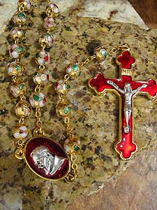 Padre Pio Cloisonne Rosary