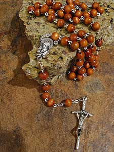 Wood Bead Rosary