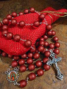 Large Guadalupe Glass Bead Rosary