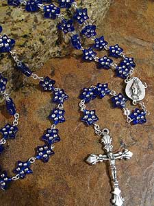 Blue Star Acrylic Rosary