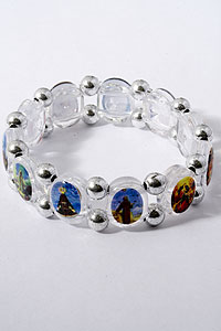 Clear Acrylic Saints Bracelet