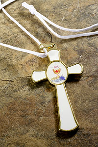 11680-7S 3.25 Cross With White Enamel