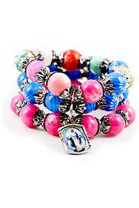 BRA08800 Miraculaous Medal Religious Bracelet