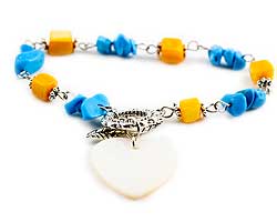 WBL-1051-01 Religious Bracelet with Stone/Glass Beads